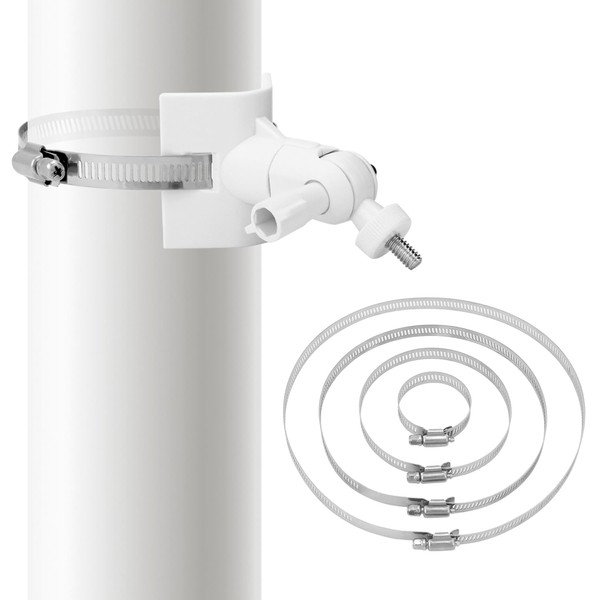 QWORK® Universal Mast-Mount Bracket for Security Cameras with 4 Loops