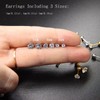 Kstudent 3 Pairs Titanium Earrings Studs, Hypoallergenic Stud Earrings for