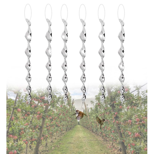 Bird Reflective Strip Scare Rods - Hanging Bird Deterrent Device