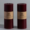 MOZEAL 3" x 8" Hand-Poured Unscented Large Candle, Smokeless Rustic