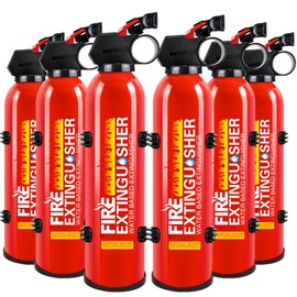 Fire Extinguisher for Home - 6pack Car Fire Extinguisher with Wall Mount, Small A B C K Fire Extinguisher, Water-Based Fire Extinguishers for Car/House/Kitchen/Truck/Marine/Boat/Vehicle/utv/rv