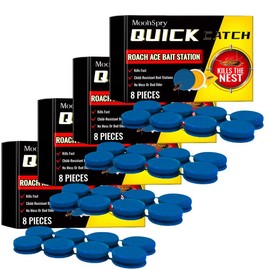 MoonSpry Discreet Roach Bait Stations - Easy Placement, Effective Results Christmas Cockroach Sniper Solution Pet - Quantity: 4box