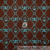 Davids Textiles BonEful Fabric FQ Cotton Quilt Brown Aqua Blue