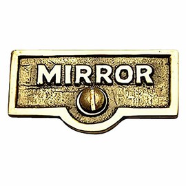 Switch Plate Tags MIRROR Name Signs Labels Lacquered Brass | Renovator's Supply