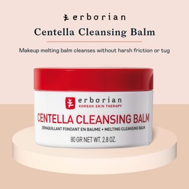 Erborian Centella Melting Cleansing Balm - Gentle Facial Cleanser Removes Makeup without Stripping Skin of Natural Oils, Safe Around Eyes - Sweet Almond Oil & Shea Butter for Nourished Skin - 1.0 oz