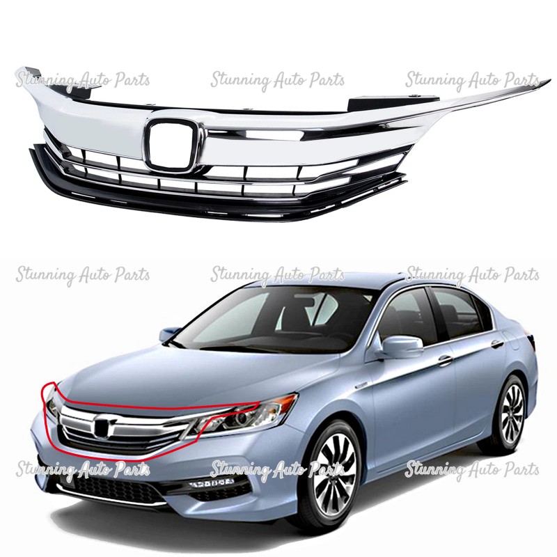 Stunning For 2016-2017 Honda Accord 4 Door Chrome Front Upper