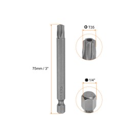HARFINGTON 11pcs Torx Screwdriver Bit Set T6-T40 3" Length S2 Steel Magnetic Star 6 Point Head Screwdrivers Drill Bits with 1/4 Inch Hex Shank