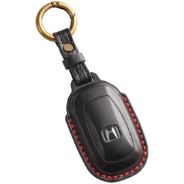 [smasol] Freed GT Series NBOX N-BOX Custom New JF5 JF6 Step Wagon Key Cover ZRV ZR-V Genuine Leather HONDA STEP WAGON Smart Key Case RP6 RP7 RP8 Key Case, Black (3D) / 4 Button Type A, S