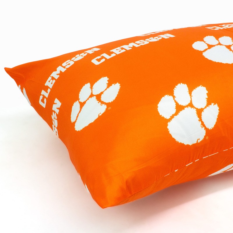 College Covers Clemson Tigers Pillowcase Pair - Solid (Includes 2