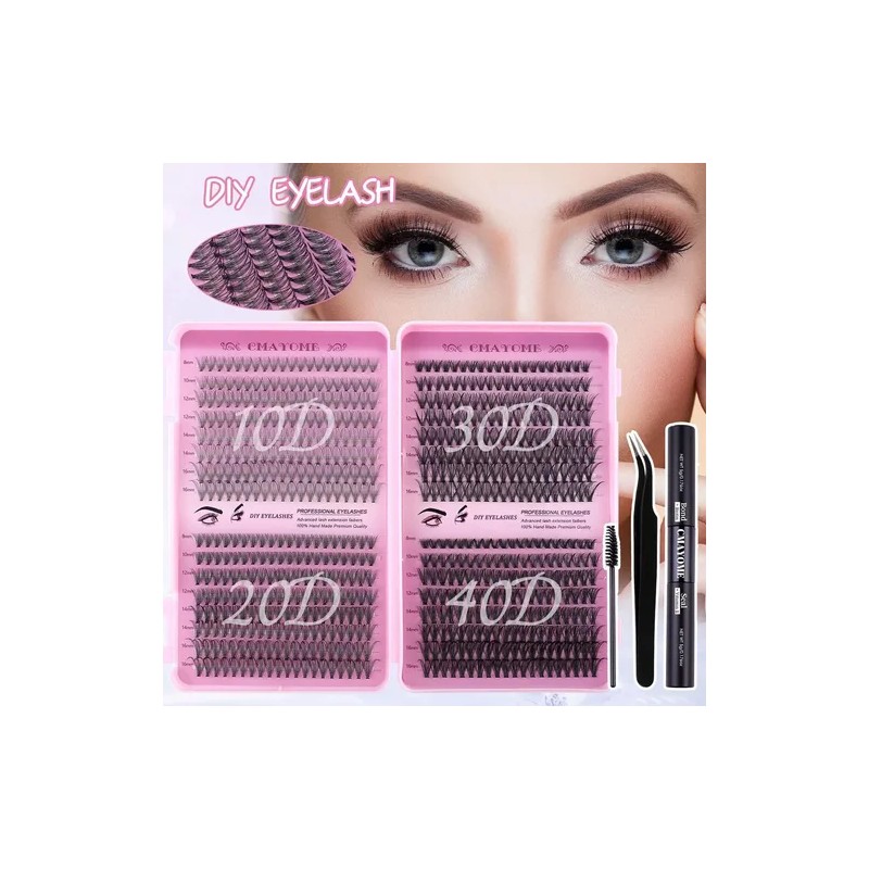 Kit Pestañas Maquillaje Diy Extension 8-16mm 10d20d30d40d