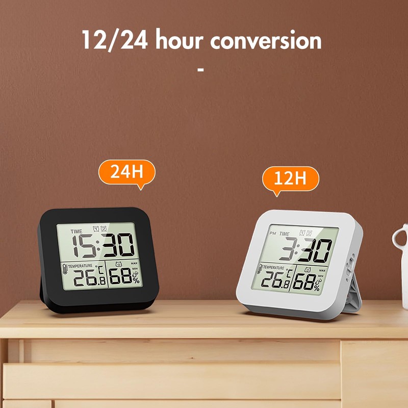 BTBHIHO Digital Shower Clock, Waterproof Bathroom Clock Shower Timer with