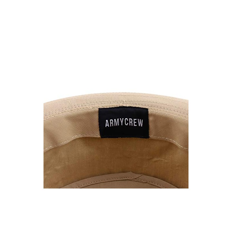 Armycrew Cotton Twill Fisherman Roll Up Bucket Hat with Stripe