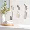 Qreikuw Towel Hooks for Shower, Bathroom, Kitchen, Tile, Closet, Coat,