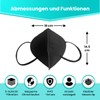 Black Small Size FFP3 Face Mask Disposable with Ear Loops