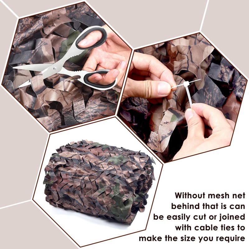 iunio Camo Netting, Camouflage Net, Bulk Roll, Mesh, Cover, Blind