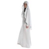 HEMAD Medieval Veil Bird Cotton White Black Garment LARP, White