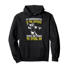 Softball Catcher Grandpa Proud Softball Catcher Grandfather Pullover Hoodie