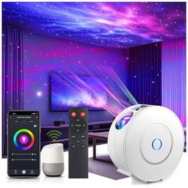 Galaxy Projector for Bedroom, Star Projector,Smart APP & Voice Control Galaxy lamp, Compatible with Alexa & Google Home, for Kids Adults Bedroom,Room Decor,Game Room,Party (Green Star+Remote)