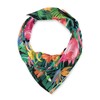 Tropical Flowers and Birds Silk Scarf Women Silk Neckerchief Sleep