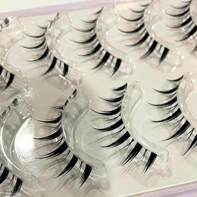 Natural False Eyelashes, 5 Pairs Popular Transparent Axis Soft Core