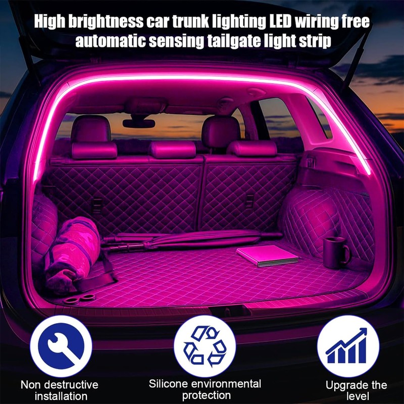 Car Boot Light Strip, 4 m, Dynamic Flowing Car Trunk