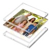 Vowcarol Acrylic 5x5 Picture Frame, Clear Two Sided Display, Free