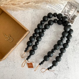 Deco Azul Black Curtain Tiebacks Boho - Black Curtain holdbacks - Farmhouse Curtain tiebacks - Black tie Backs - Black Curtain tie Back Hooks - Set of 2