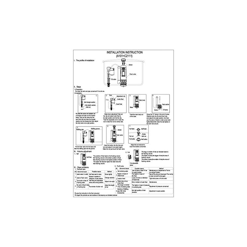 Flushing Mechanism for HOROW HWMT-8733 Compact Toilet