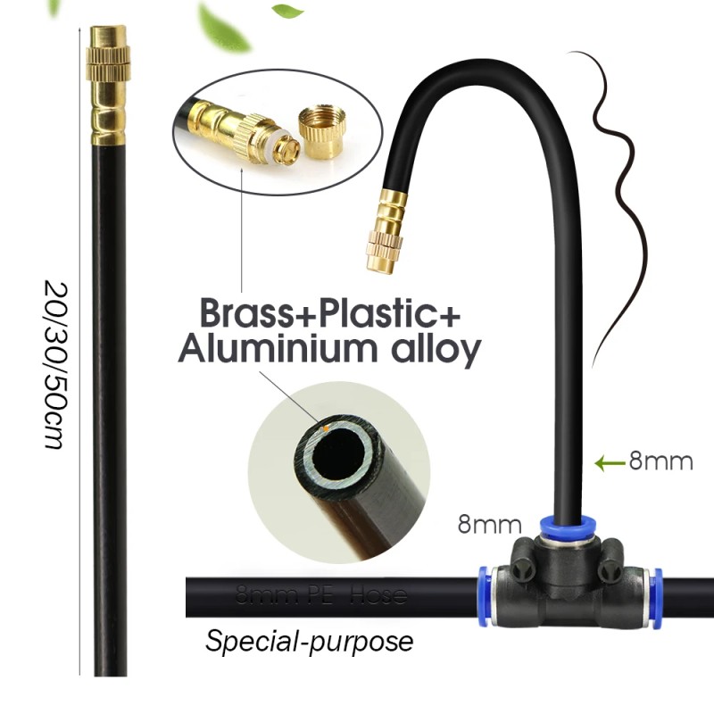 Toolzia Adjustable Garden Misting Watering System Kit