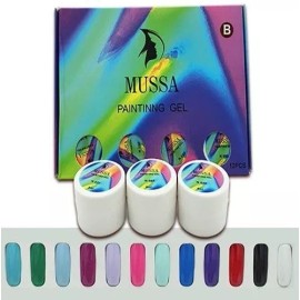 Mussa Gel Painting Uñas Gama De 12 Piezas Mussa