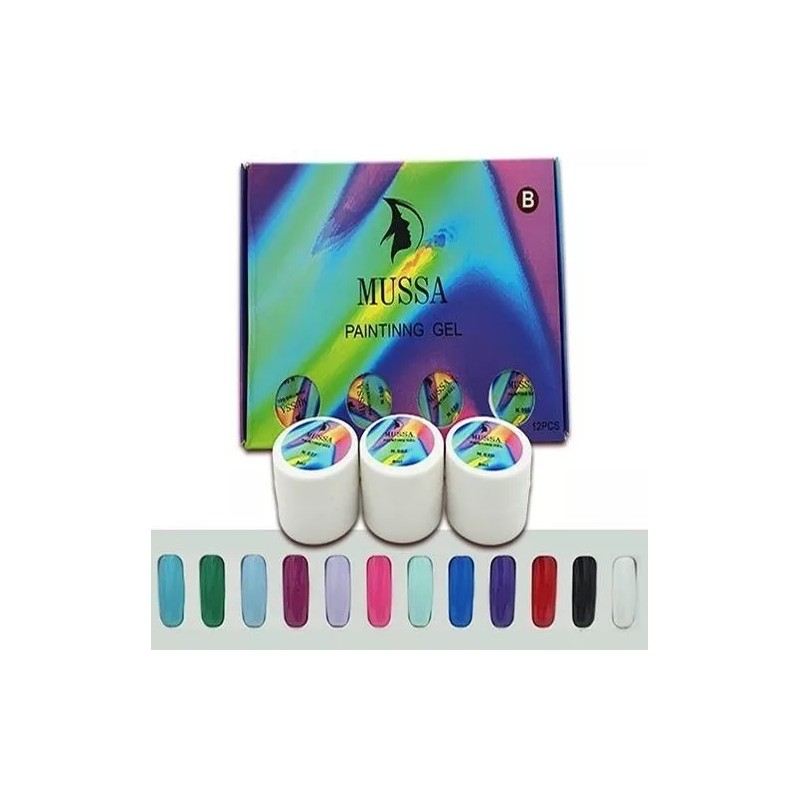 Mussa Gel Painting Uñas Gama De 12 Piezas Mussa