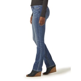 Riders by Lee Indigo womens Midrise Straight Leg Jeans, Titanic, 16 US
