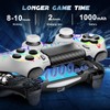 Glitfix 2pcs Wireless Controller für PS-4/Pro/Slim/PC, Game Controller mit Turbo/Zurück