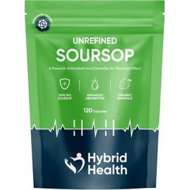 Soursop Capsules 1000 MG | 120 Capsules | High Strength Powerful Antioxidant & Detoxifier | 100% Natural, Vegan, Non-GMO, Additive-Free