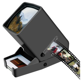 Somikon Slide Viewer: Mobile Slide & Negative Viewer with LED Lighting, 3x Magnification (Slide Viewer for Framed Slide, Photo Negative Viewer, Magnifying Glass)