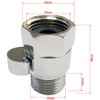 Shut-off Intermediate Faucet for Showers [Short Switch] Chrome Connection Diameter