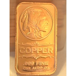 REEDERSONG Indian Head Bars, 7-pack, 1 Ounce Copper Bars, 7 total bars, by REEDERSONG