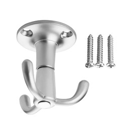 SOTECH Tromso 3-Way Swivel Hooks Stainless Steel Look Matt 53 x 50 mm Base Diameter 40 mm BA 25 mm Aluminium Coat Hook Jacket Hanger Pack of 2