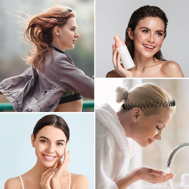 Soft 'N Style Flexible Headbands Stretch Headband Headbands Women (3pc-RedLeopard)