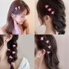 Mini Heart Cute Pink Hair Clips, 12Pcs Mini Heart hair
