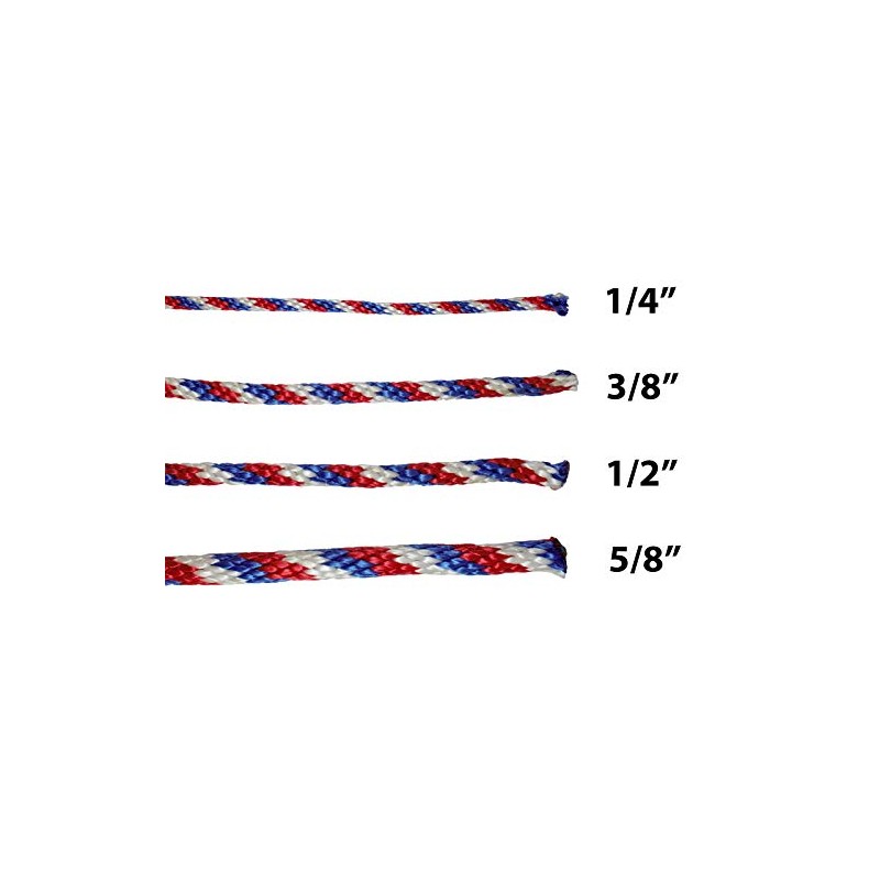 SGT KNOTS Solid Braided Polypropylene Derby Rope – Durable, Weatherproof