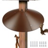 Qualirey 1 Pack 21.5 Inch Metal Squirrel Proof Baffle for