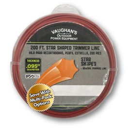 Vaughan's Master Line .095" Trimmer Line, 165ft | Red Star Shaped Polymer | Universal Weed Eater String for Gas & Electric & Battery Models | Made in The USA (1 Pack)
