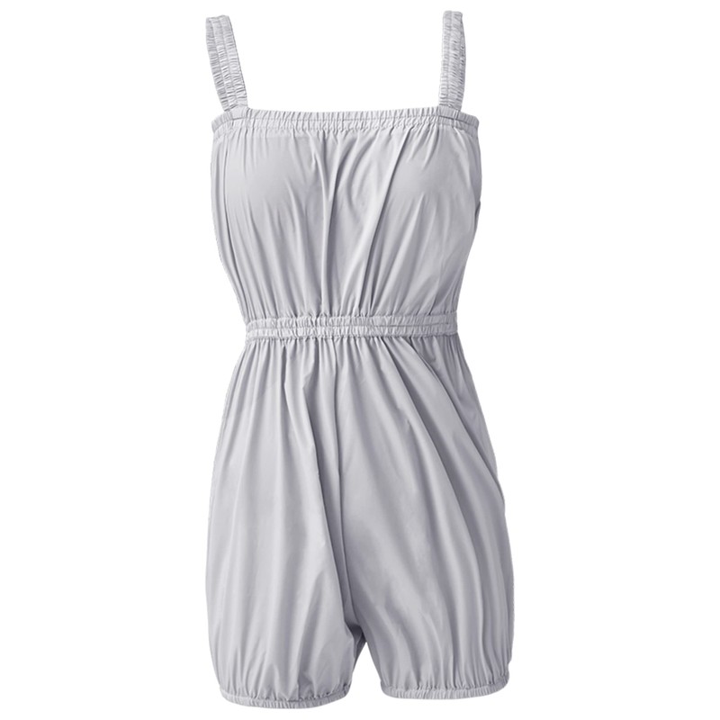 Lovdaswi Mameluco ligero para mujer y niña, Pantalones cortos gris,