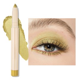 Erinde Eyeshadow Pen, Yellow Glitter, Yelloe Cream Eyeshadow Stick, Eyeliner Pencil, Long Lasting & Waterproof, Metallic Shimmer Eye Makeup Eyeshadow Pencil