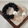 [Herbeluemily] シュシュ ヘアゴム おしゃれ ヘアアクセサリー シンプル かわいい パール 2本セット