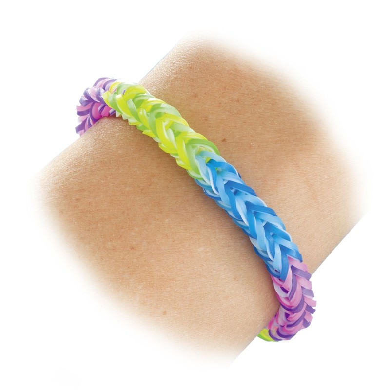 folia 339529 - Rubber Loops zweifarbig, 500 Gummibänder, inklusive 25