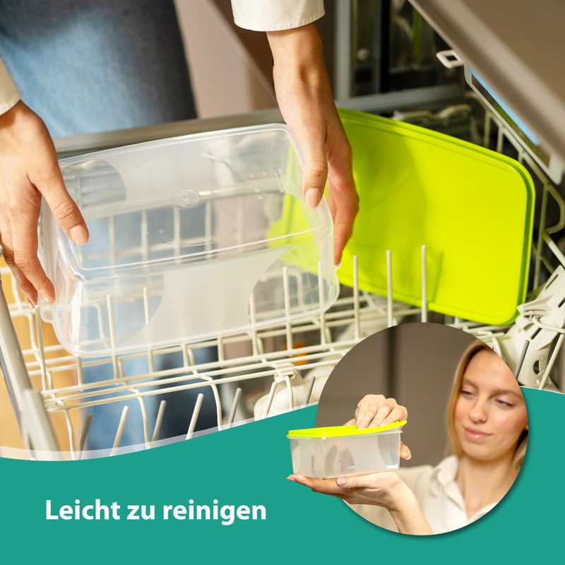 MiraHome food storage containers, freezer containers, green, Austrian quality