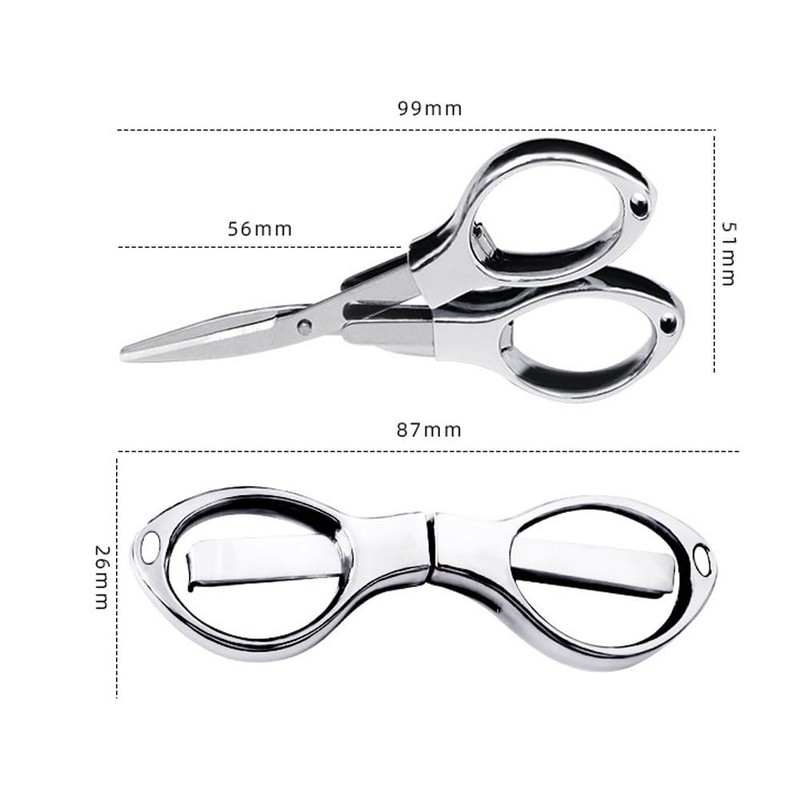 Idea Travel Folding Cut, Portable 8 Shape Small Scissors, Portable