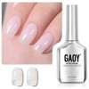 GAOY Jelly Nude Gel Nail Polish, 16ml Sheer White Translucent